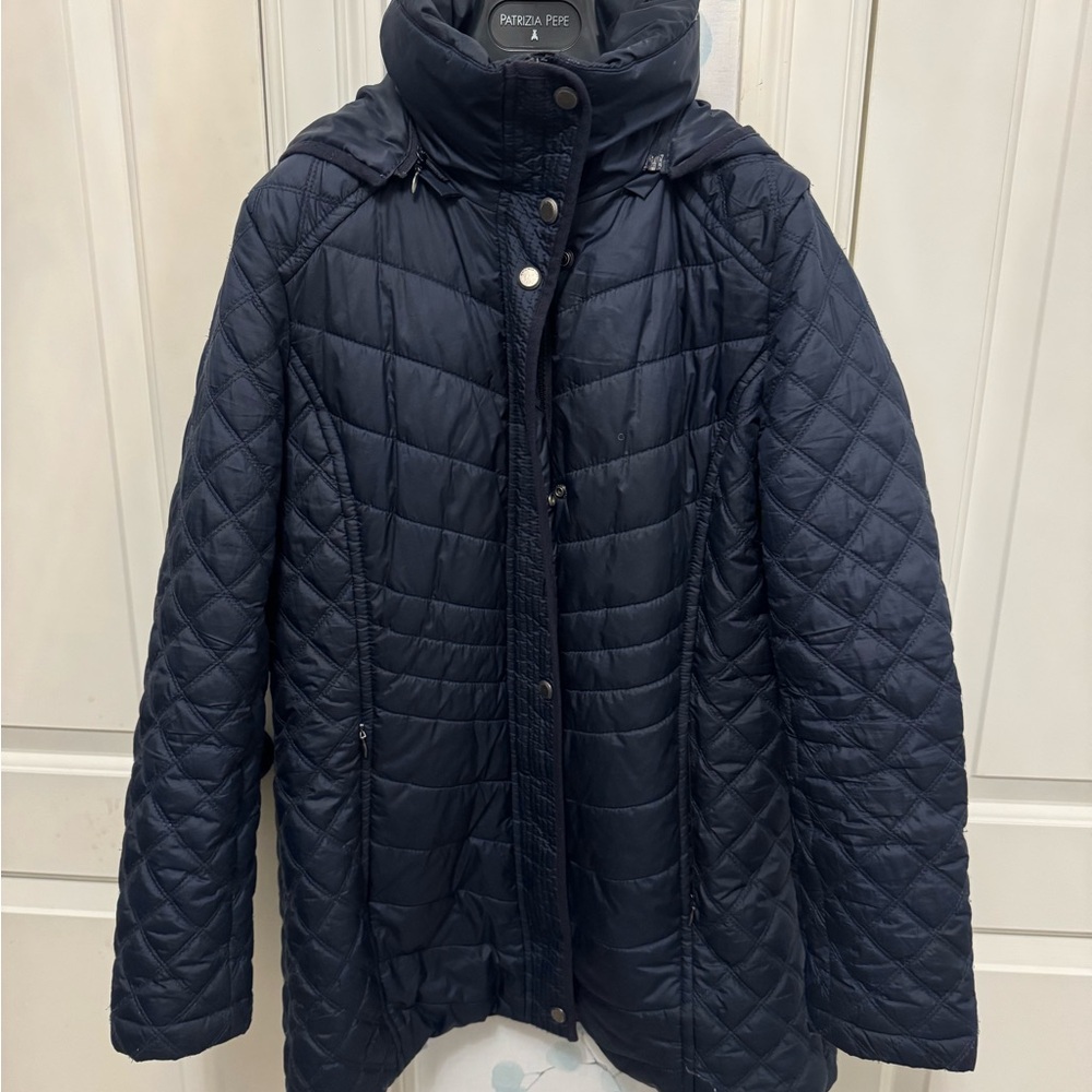 Marc New York Andrew Marc Women's Dark Blue Quilted Puffer Jacket